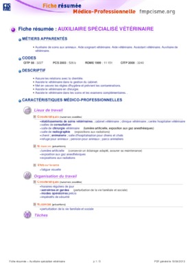 rapport auxiliere specialise veterinaire Book