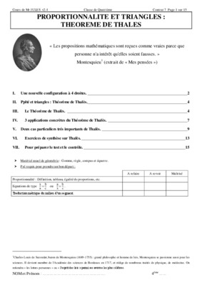 theoreme de thales de 4eme Book