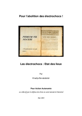 electrochocs Book