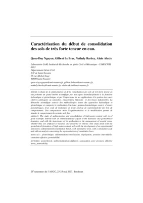 la consolidation des sols Book