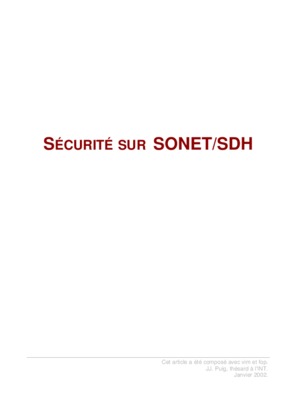 exercices corrigees sdh sonet Book