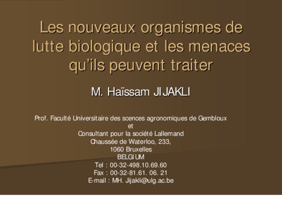 les menaces de l_agriculture biologique Book