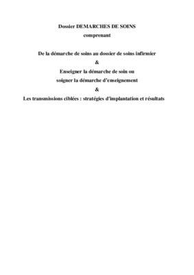 module 3 demarches de soins Book