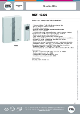 urmet 43305 Book