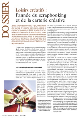 part de marche loisirs creatifs Book