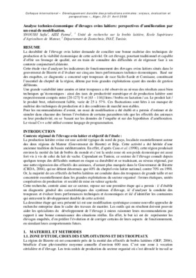 performance economique des elevages Book