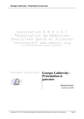 georges lakhovsky Book