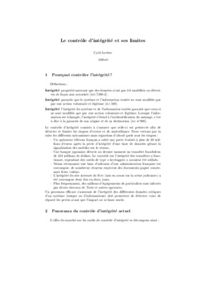 integrite de l_organisme Book