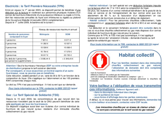 tarifs energie pdf Book