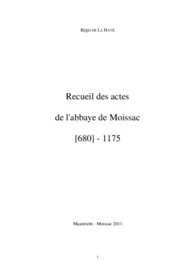 cartulaire Book