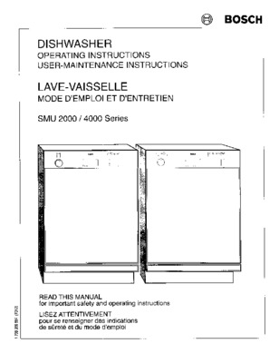 bosch dishwasher Book