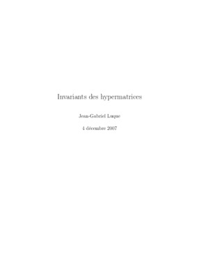 les invariants des tenseurs de contraintes Book