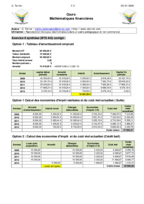 exercice corrige de math financieres Book