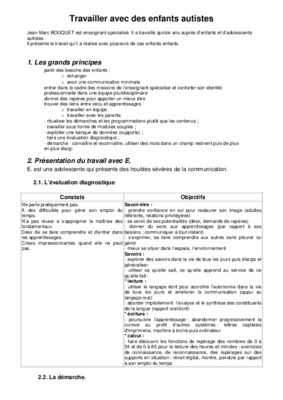 la rencontre avec des enfants autistes Book