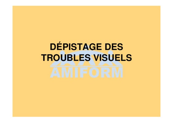 les troubles visuels Book