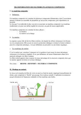 procedes de transformation des composites Book