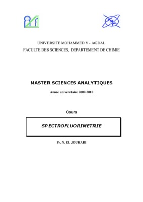 cours la spectrofluorimetrie Book