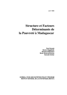 les determinants de la consommation des menages au benin Book
