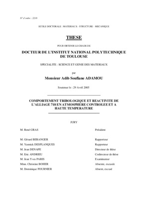 comportement tribologique des elastomaires Book