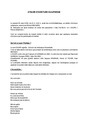 oulipienne Book