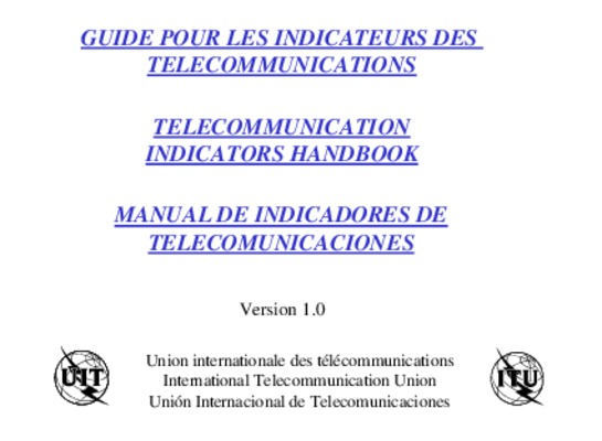 guide pour les indicateurs des telecommunications Book