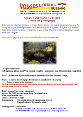 plan cabane foret Book