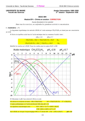 equations de dissociation de l_ acide malonique Book