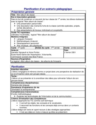 planification pedagogique Book