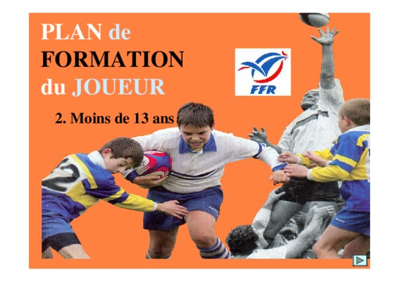 plan de formation moins de 13 ans tome 1 Book