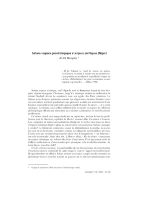 sahara enjeux Book