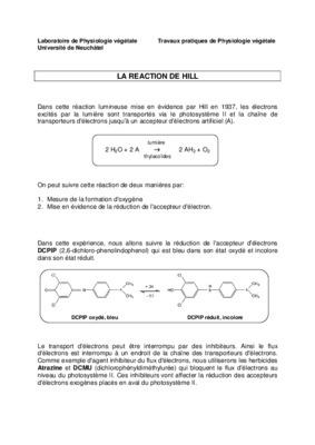 reaction de hill Book