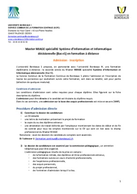 admission sur dossier Book