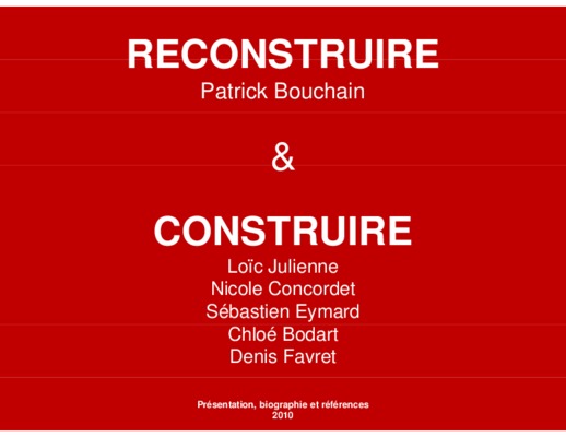 reconstruire Book
