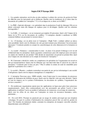 sujets d_examen management Book