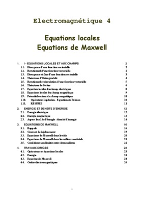 equations locales de l_electromagnetisme exerccices Book