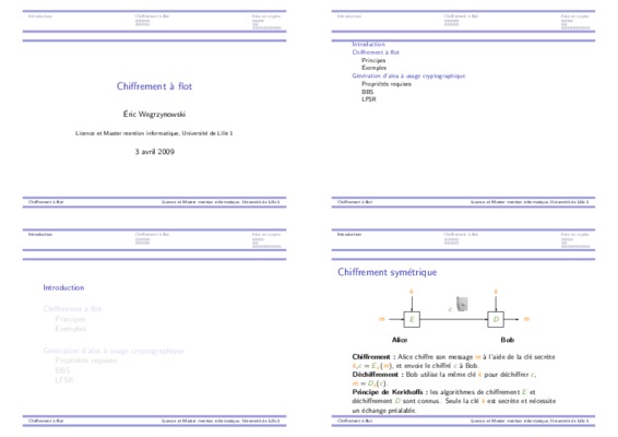 chiffrement par flot et lsfr Book