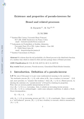 pseudo inverses Book