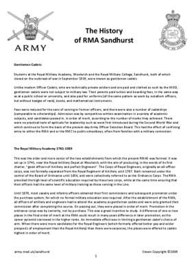 sandhurst Book