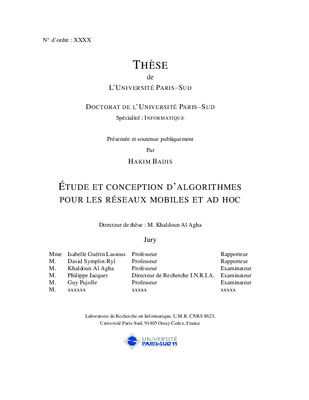 modailes de mobilite dans manets Book