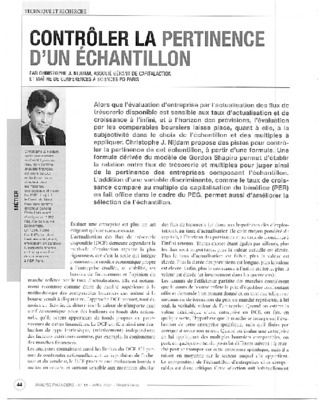 evaluation des entreprise par flux Book