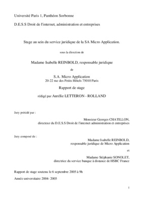 rapport de stage b b hotels Book