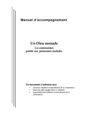 manuel d_accompagnement un dieu nomade Book