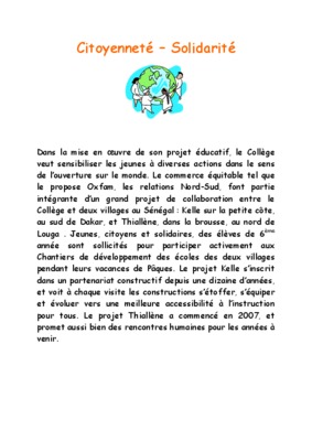 citoyennete et solidarite Book