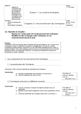chapitre 3 entreprise et son environnement Book