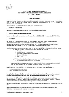 cahier des charges demenagement Book