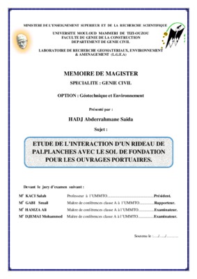 les sujes de genie civil a tizi ouzou le module topographie Book