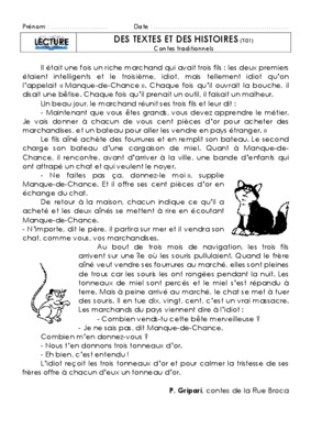 des textes et des histoires 3 Book