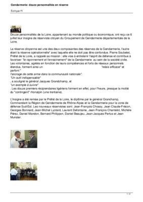 officiers de reserve gendarmerie Book