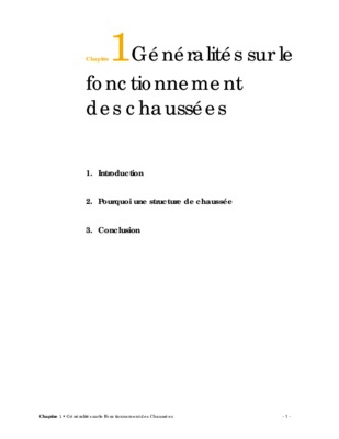 generalites fonctionnement chaussees Book