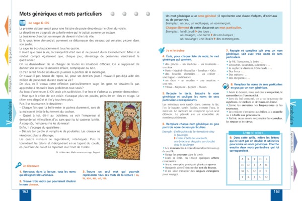 les mots generiques cm2 Book